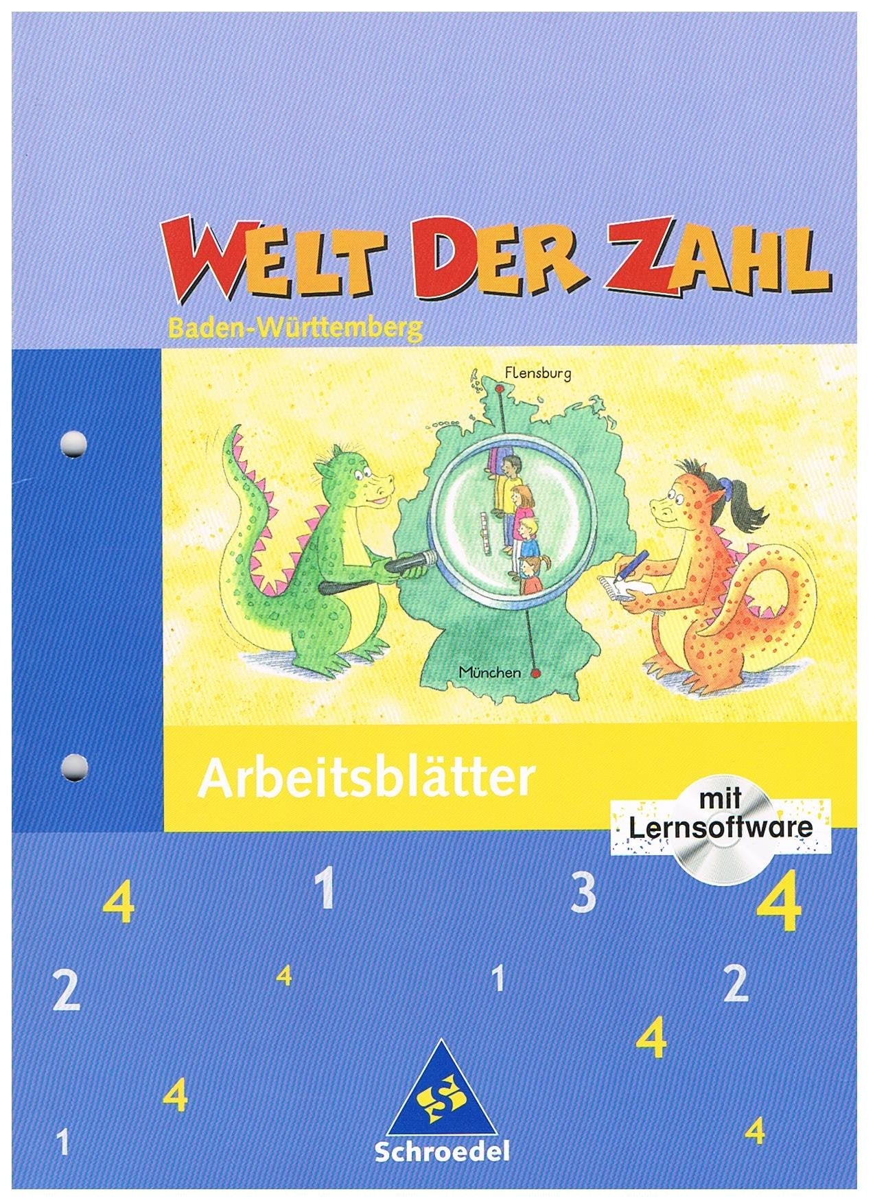 Welt der Zahl / Welt der Zahl - Ausgabe 2004 Baden-Württemberg: Ausgabe 2004 Baden-Württemberg / Arbeitsheft 4 mit CD-ROM Study Guides