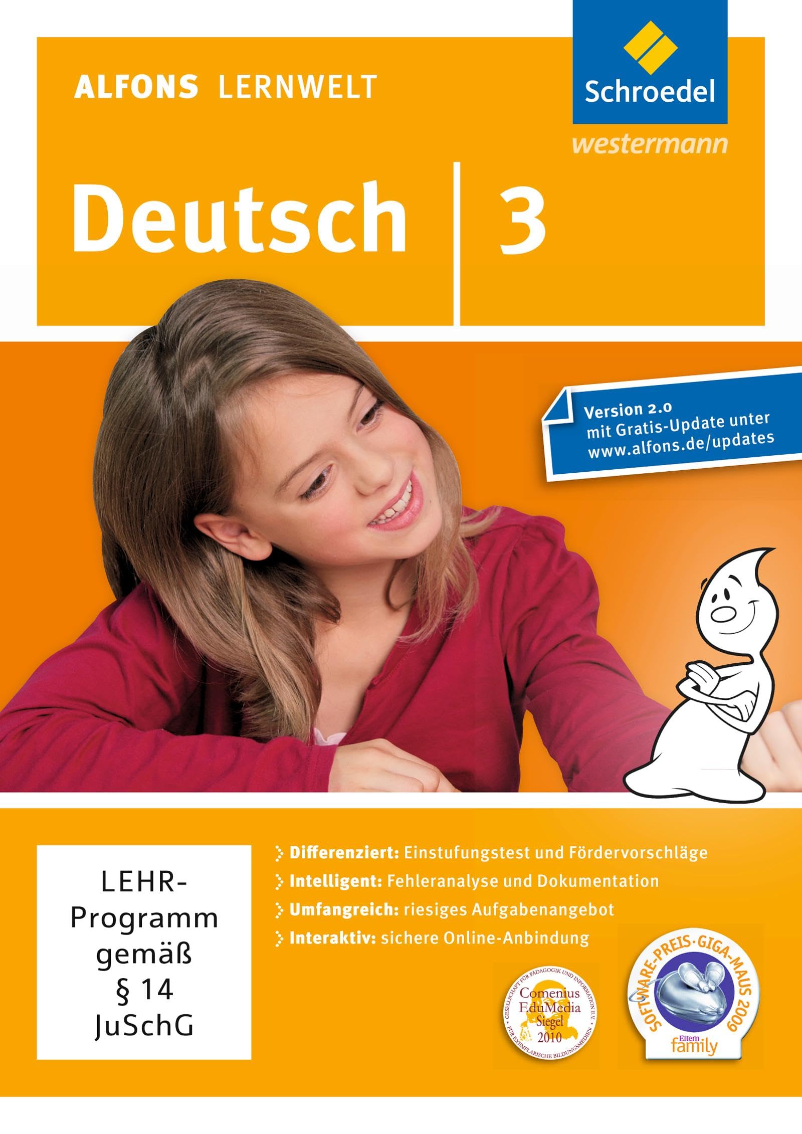 Alfons Lernwelt Lernsoftware Deutsch 3. DVR-ROM software