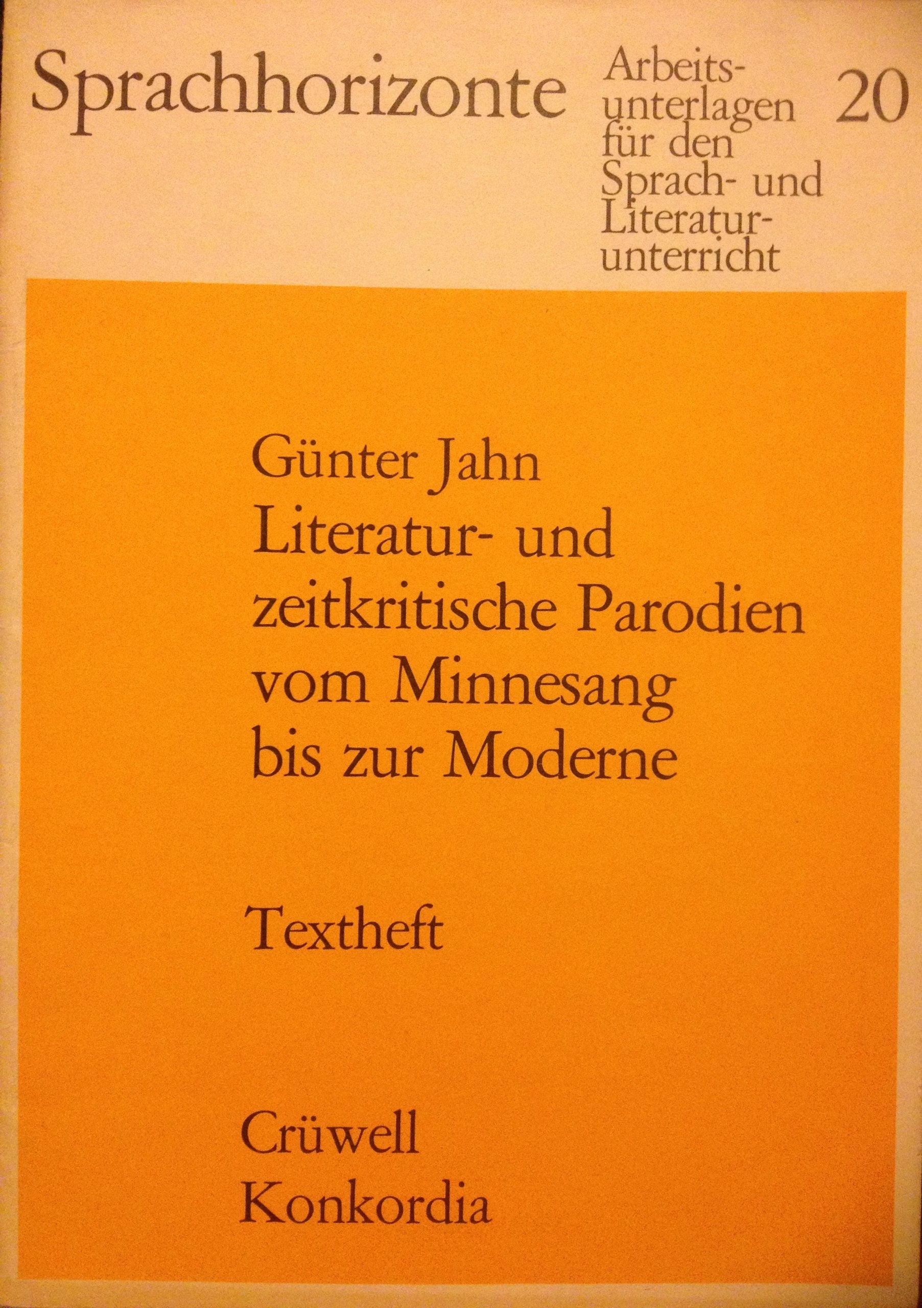 Literatur- und zeitkritische Parodien vom Minnesang bis zur Moderne: (9. bis 13. Schuljahr) Politics & History