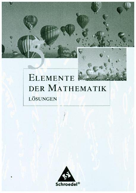 Elemente der Mathematik 5. Lösungen. Sekundarstufe 1. Allgemeine Ausgabe book