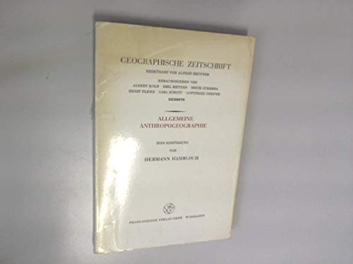 Allgemeine Anthropogeographie (Erdkundliches Wissen) Social Sciences