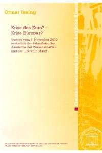 Krise des Euro? – Krise Europas? Law