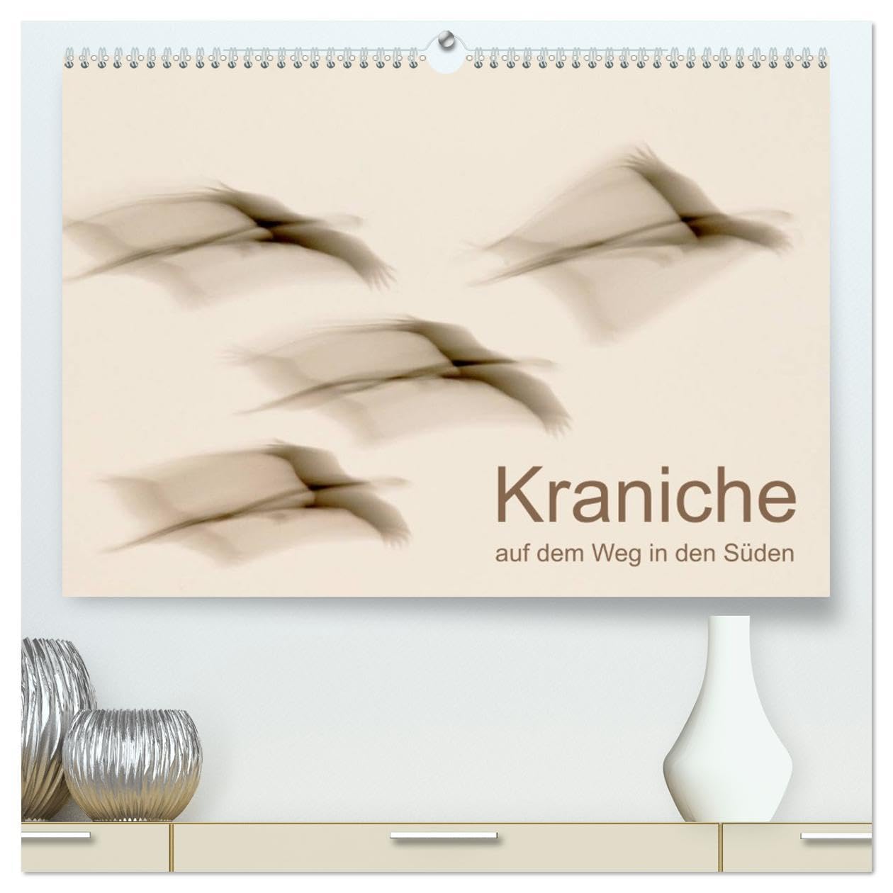 Kraniche auf dem Weg nach Süden (hochwertiger Premium Wandkalender 2026 DIN A2 quer), Kunstdruck in Hochglanz: Fantastische Stimmungen im Reich der Kraniche (CALVENDO Tiere) Natural Sciences