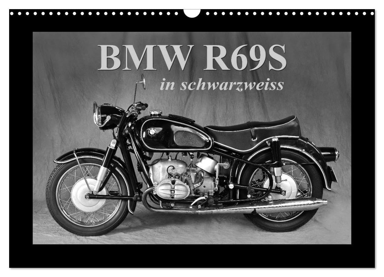 BMW R69S in schwarzweiss (Wandkalender 2026 DIN A3 quer), CALVENDO Monatskalender: Eins der schnellsten Motorräder seiner Zeit (CALVENDO Mobilitaet) Photography