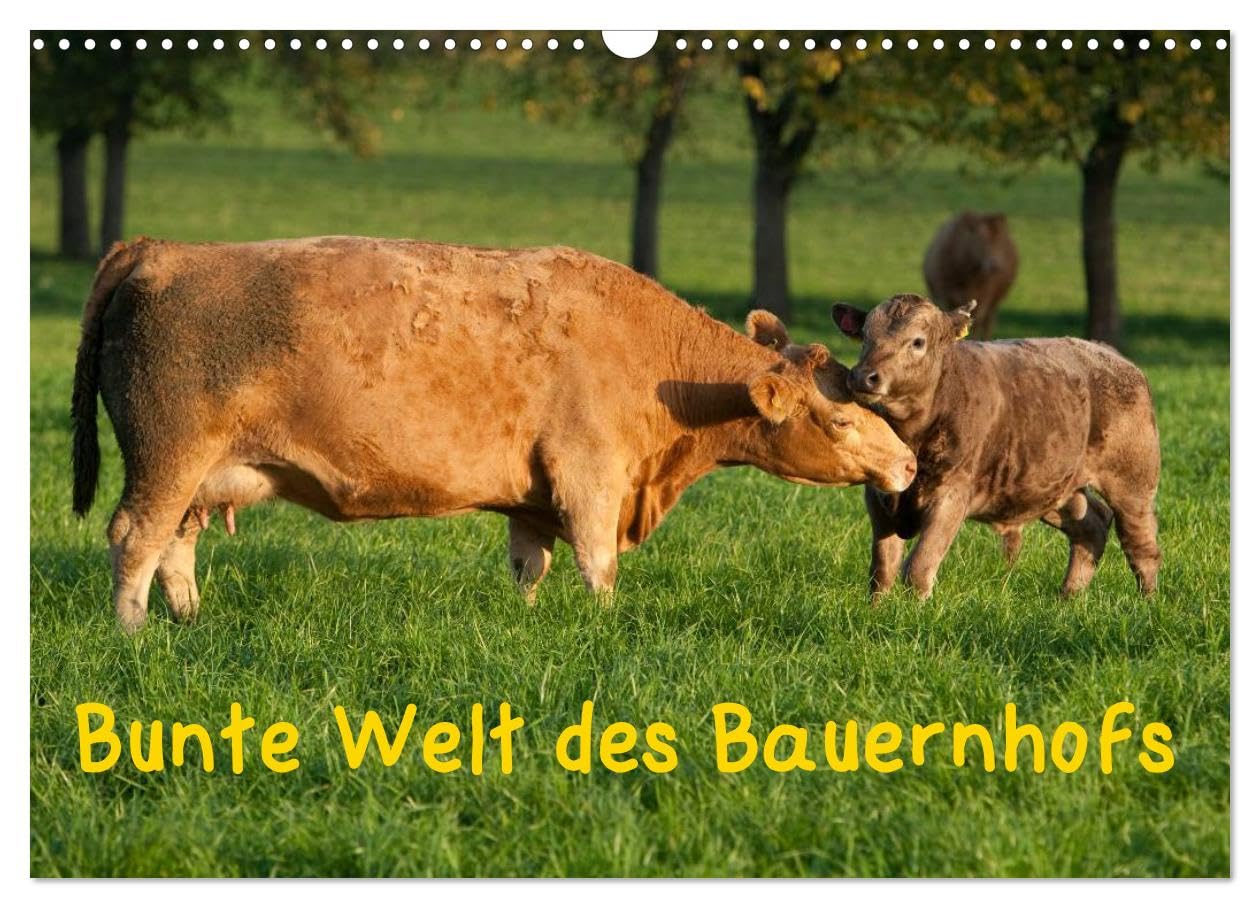 Bunte Welt des Bauernhofs (Wandkalender 2026 DIN A3 quer), CALVENDO Monatskalender: Verschiedene Bauernhoftiere (CALVENDO Tiere) Natural Sciences