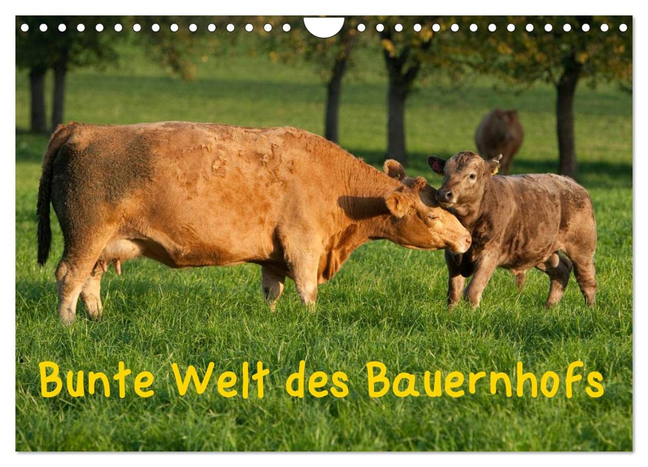 Bunte Welt des Bauernhofs (Wandkalender 2026 DIN A4 quer), CALVENDO Monatskalender: Verschiedene Bauernhoftiere (CALVENDO Tiere) Natural Sciences