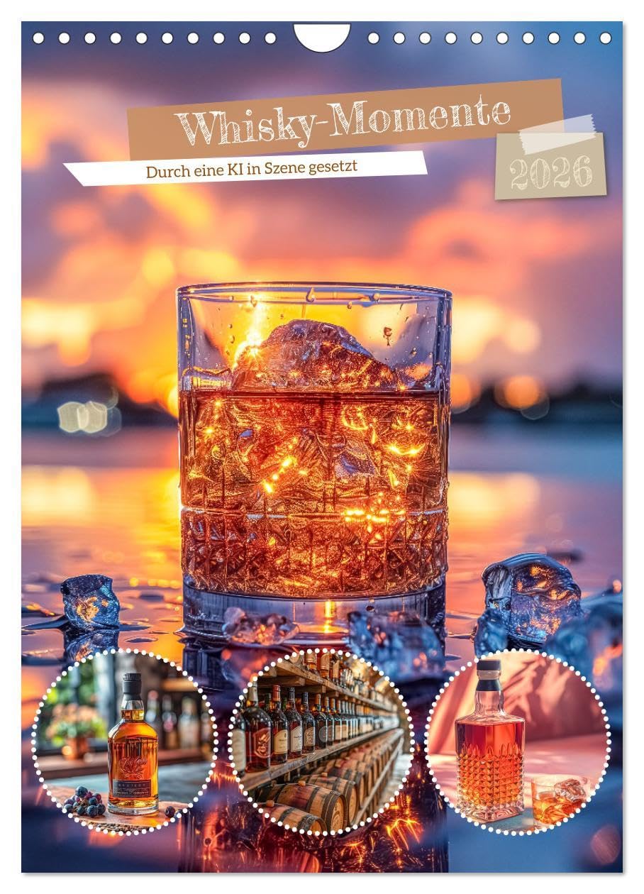 Whisky-Momente (Wandkalender 2026 DIN A4 hoch), CALVENDO Monatskalender: Whisky Momente entführt Sie in die faszinierende Welt des Whiskys und feiert ... edle Getränk begleiten. (CALVENDO Kunst) Lifestyle