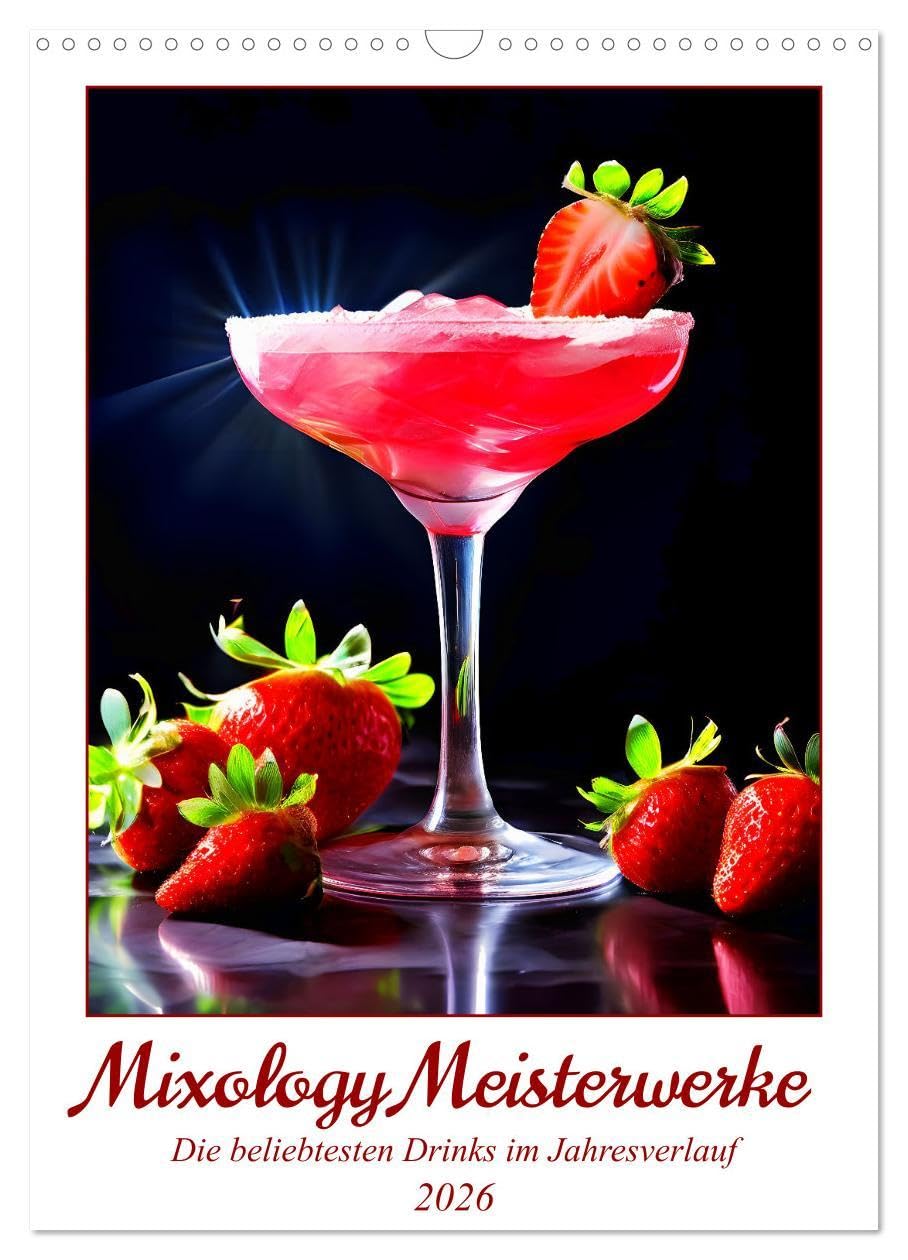 Mixology Meisterwerke (Wandkalender 2026 DIN A3 hoch), CALVENDO Monatskalender: Entdecken Sie die beliebtesten Cocktails des Jahres, präsentiert in ... für die Sinne machen. (CALVENDO Lifestyle) Film, Art & Culture