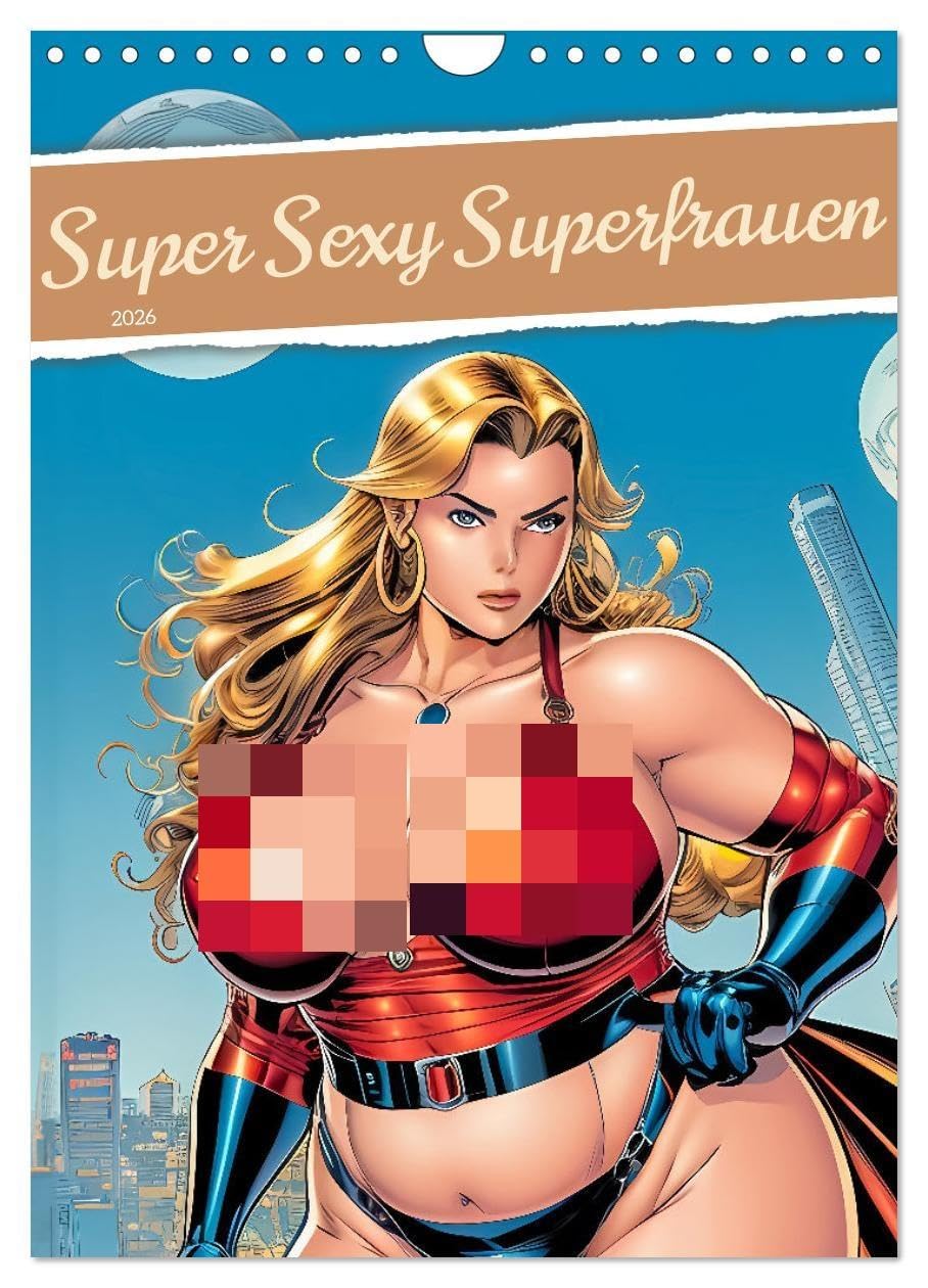 Super Sexy Superfrauen (Wandkalender 2026 DIN A4 hoch), CALVENDO Monatskalender: Tauchen Sie ein in die Welt der Verlockung und Macht mit diese ... freizügigen Schurkinnen. (CALVENDO Erotik) Contemporary literature Books