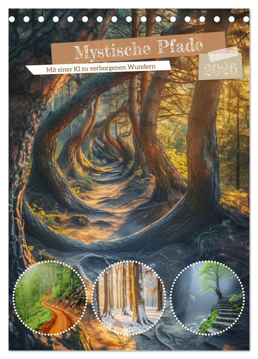 Mystische Pfade (Tischkalender 2026 DIN A5 hoch), CALVENDO Monatskalender: Mystische Pfade eröffnen neue Perspektiven und regen die Vorstellungskraft ... das Unbekannte entführen. (CALVENDO Natur) Lifestyle