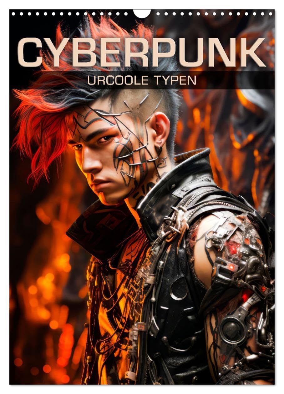 CYBERPUNK Urcoole Typen (Wandkalender 2026 DIN A3 hoch), CALVENDO Monatskalender: Rebellen im KI-Technologiezeitalter (CALVENDO Menschen) Film, Art & Culture