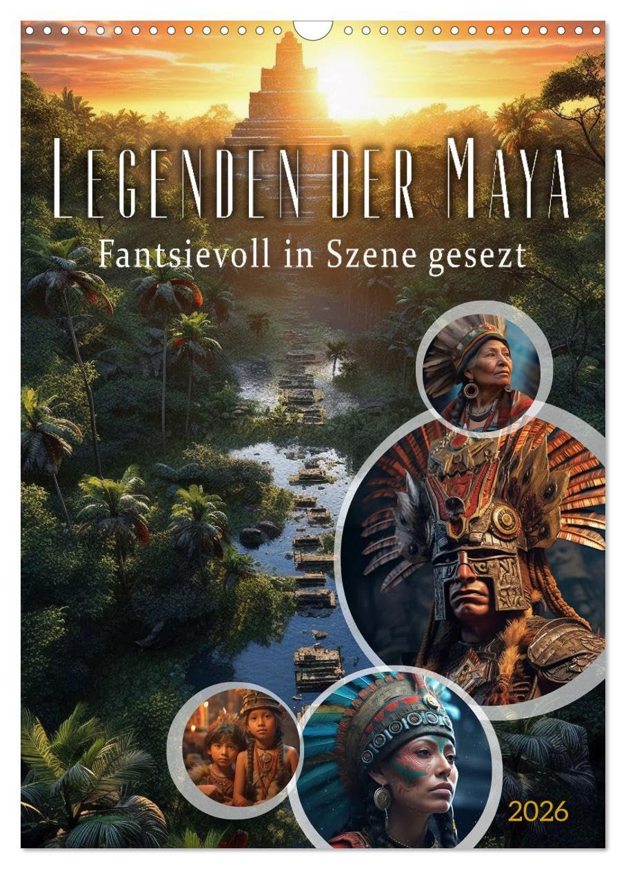 Legenden der Maya (Wandkalender 2026 DIN A3 hoch), CALVENDO Monatskalender: Die Legenden der Maya sind eine faszinierende Sammlung von Mythen und ... widerspiegeln. (CALVENDO Wissenschaft) Religion & Esotericism