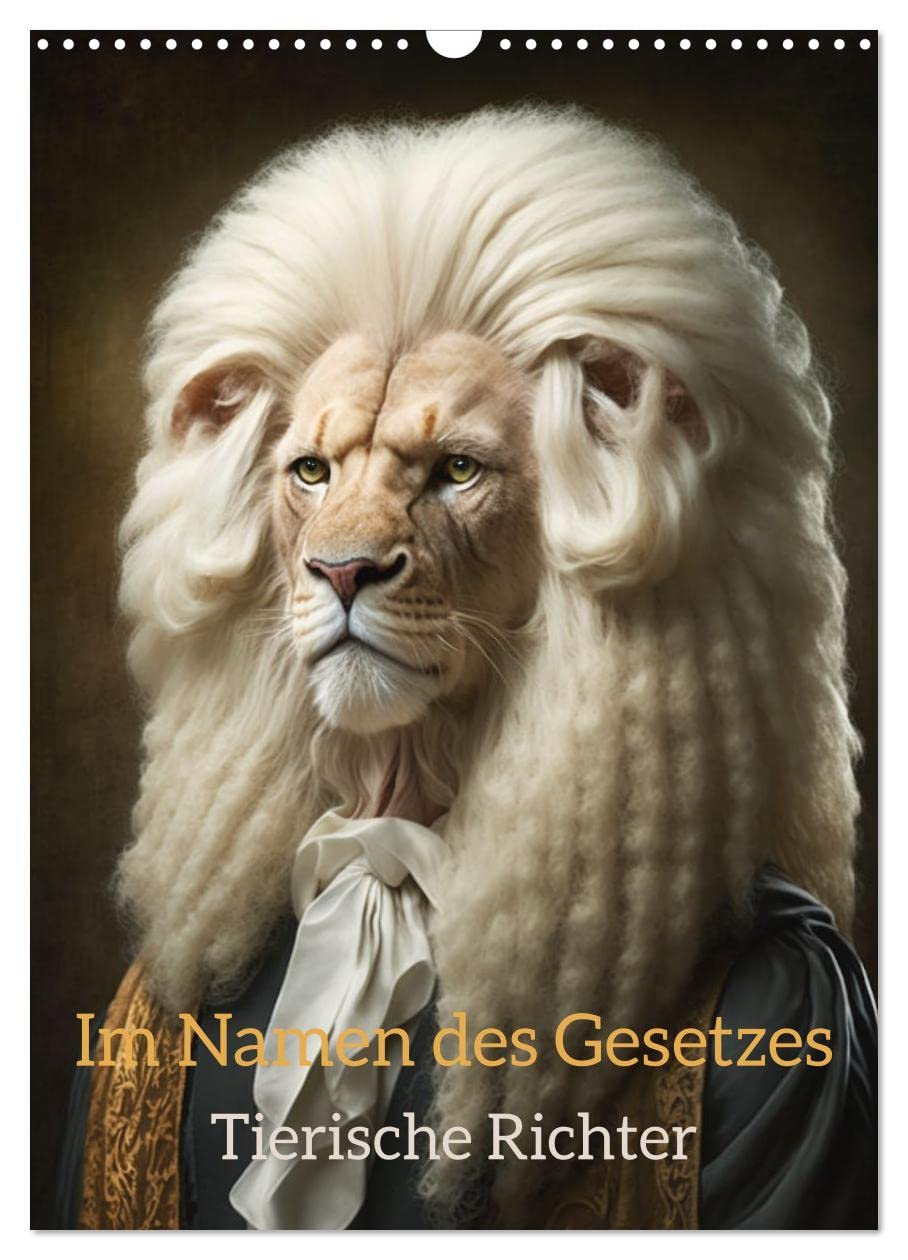 Im Namen des Gesetzes Tierische Richter (Wandkalender 2026 DIN A3 hoch), CALVENDO Monatskalender Natural Sciences
