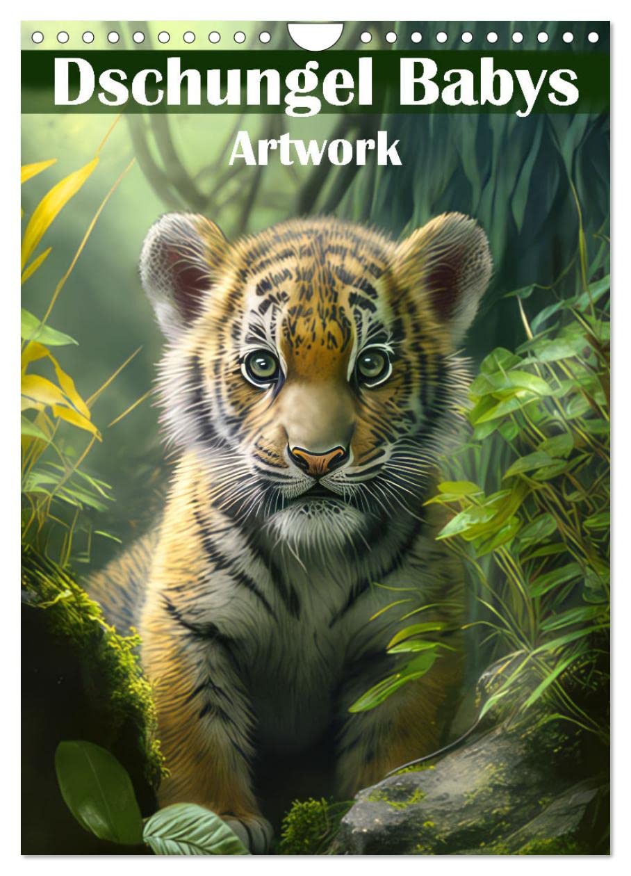Dschungelbabys - Artwork (Wandkalender 2026 DIN A4 hoch), CALVENDO Monatskalender Natural Sciences
