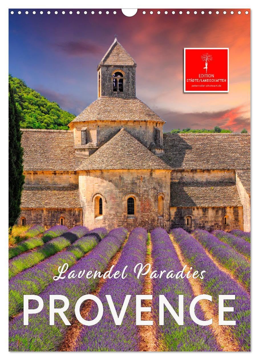 Provence Lavendel Paradies (Wandkalender 2026 DIN A3 hoch), CALVENDO Monatskalender: Malerische, sanfte Hügellandschaft mit Weinbaugebieten, ... Klima - die Provence. (CALVENDO Orte) Leisure, Home & Garden