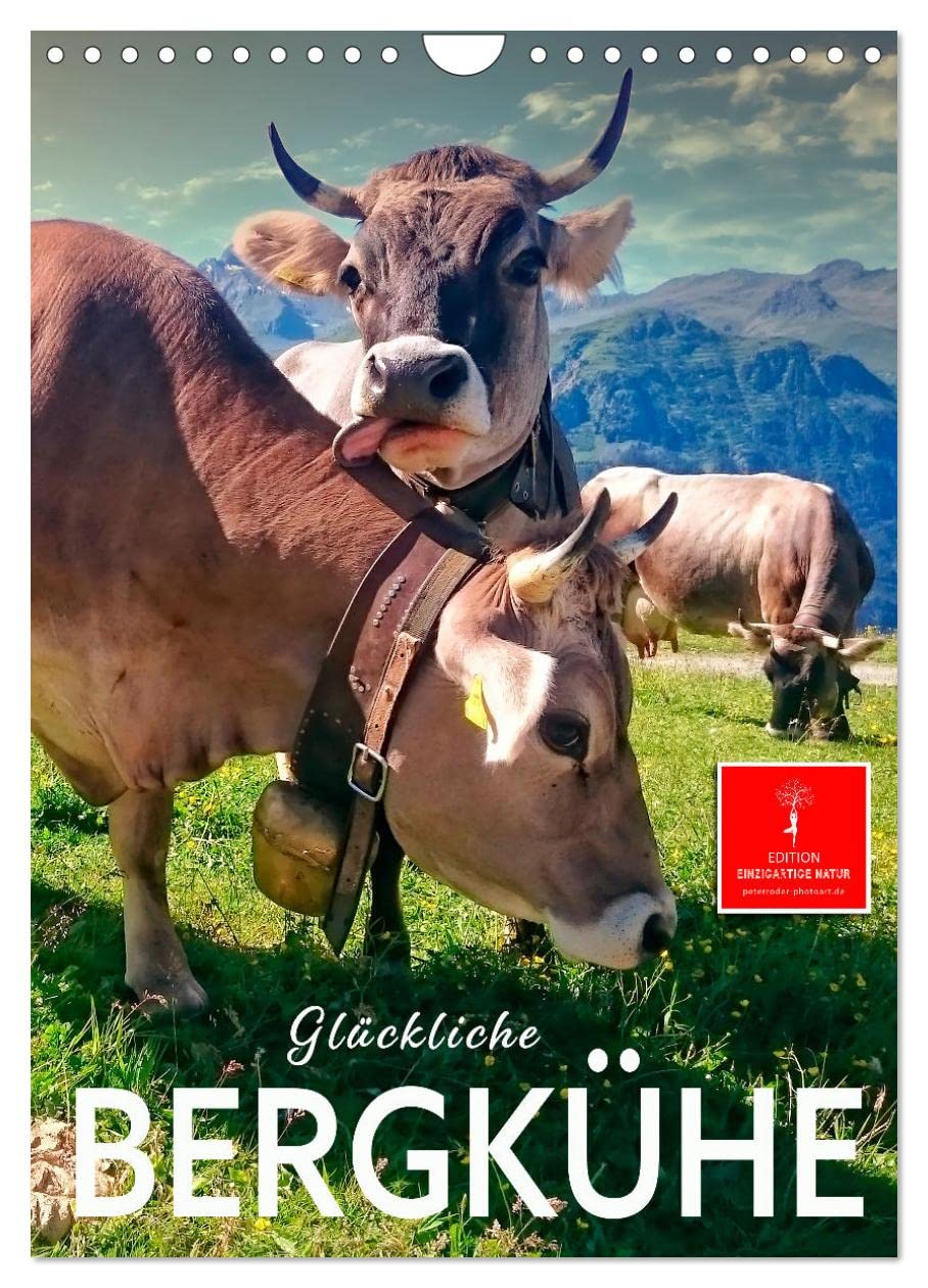 Glückliche Bergkühe (Wandkalender 2026 DIN A4 hoch), CALVENDO Monatskalender Living & Furnishing