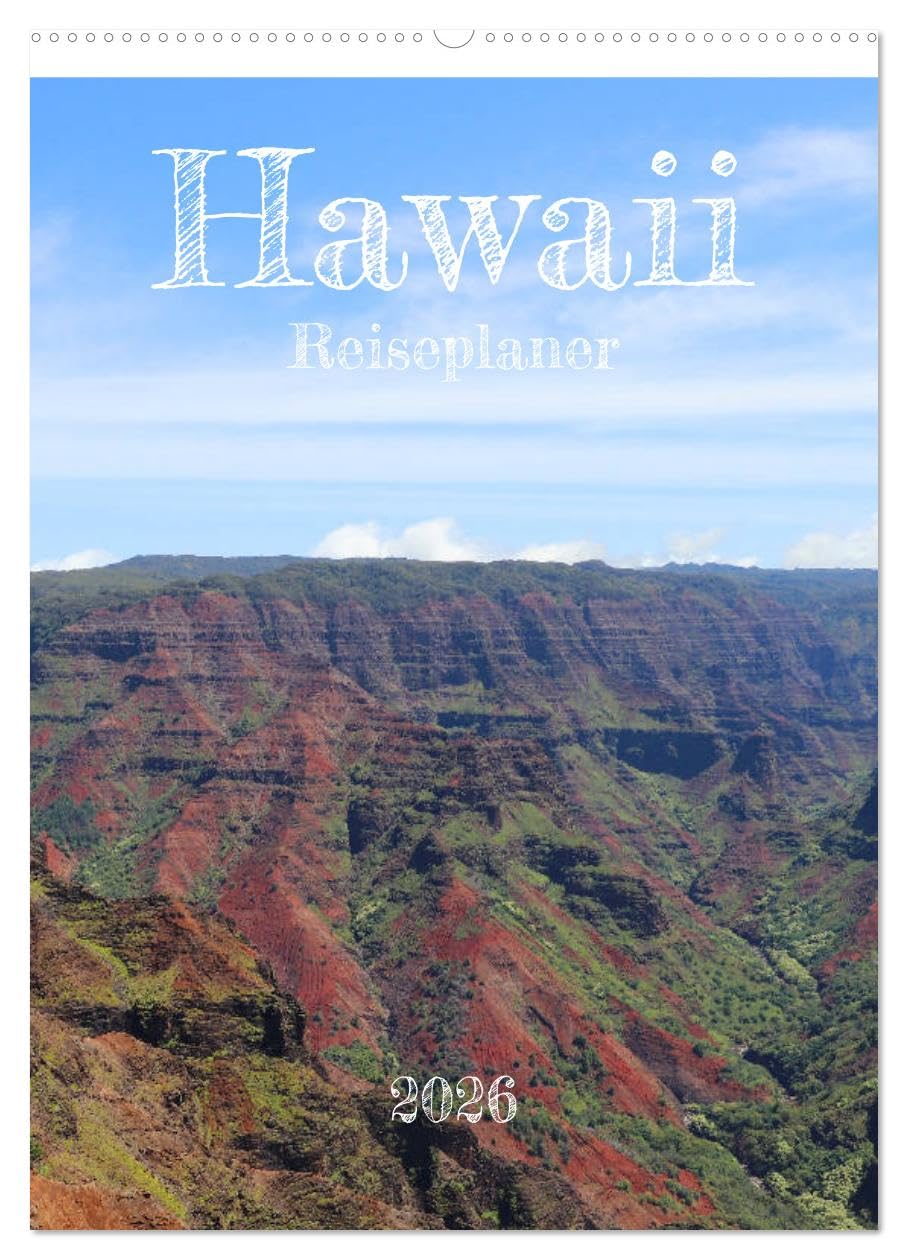Hawaii - Reiseplaner (Wandkalender 2026 DIN A2 hoch), CALVENDO Monatskalender Leisure, Home & Garden