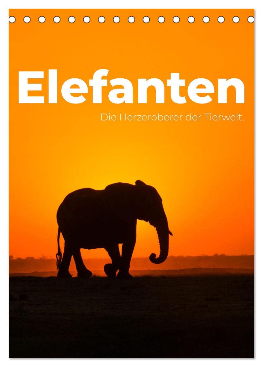 Elefanten - Die Herzeroberer der Tierwelt. (Tischkalender 2026 DIN A5 hoch), CALVENDO Monatskalender Natural Sciences