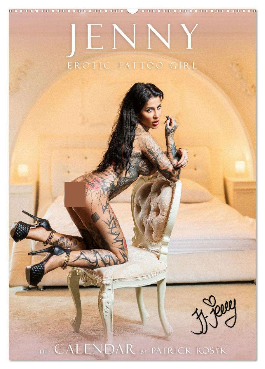 Jenny - Erotic Tattoo Girl (Wandkalender 2026 DIN A2 hoch), CALVENDO Monatskalender Social Sciences