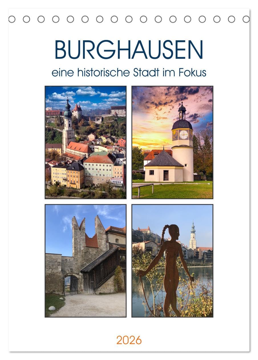 Burghausen, eine historische Stadt im Fokus (Tischkalender 2026 DIN A5 hoch), CALVENDO Monatskalender German history