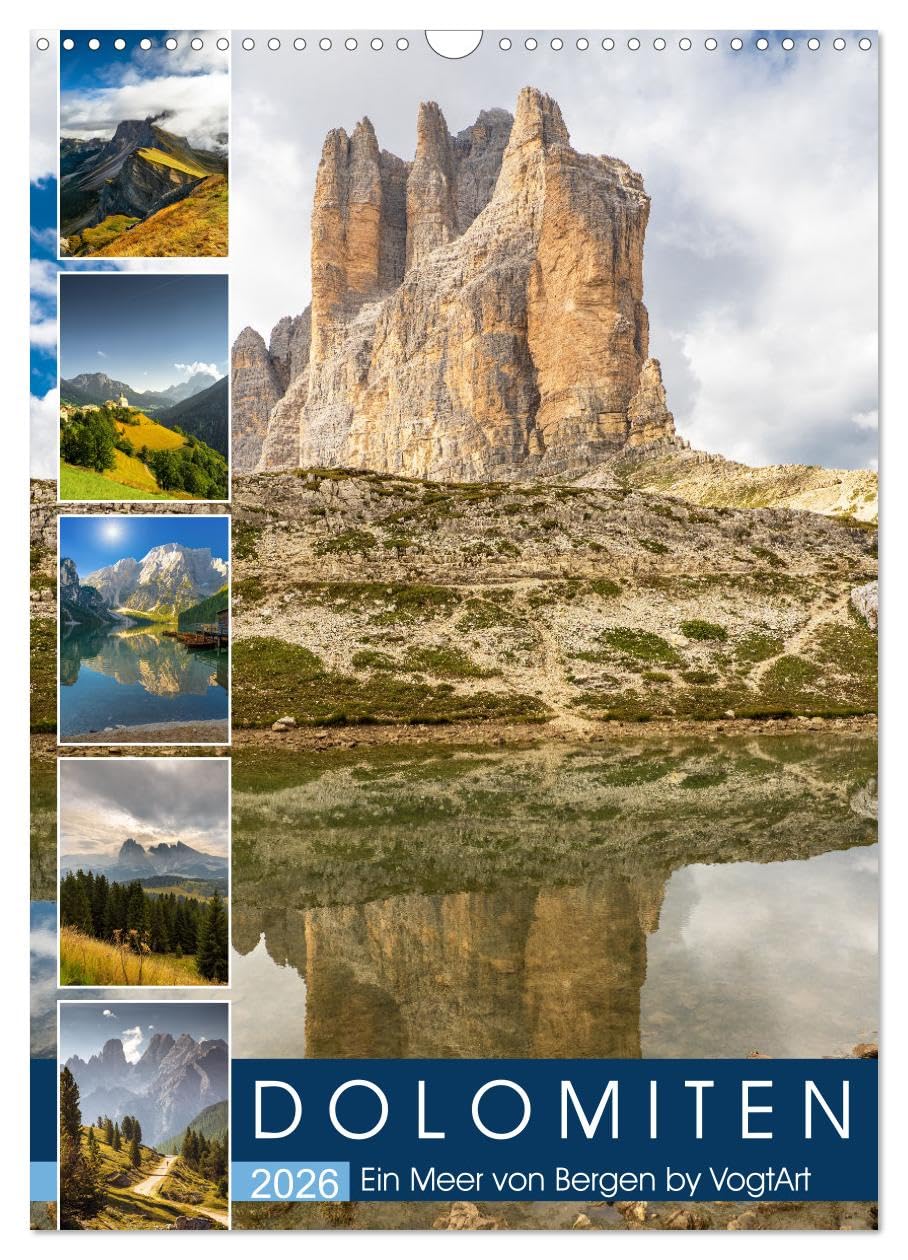 Dolomiten, ein Meer aus Bergen by VogtArt (Wandkalender 2026 DIN A3 hoch), CALVENDO Monatskalender Social Sciences