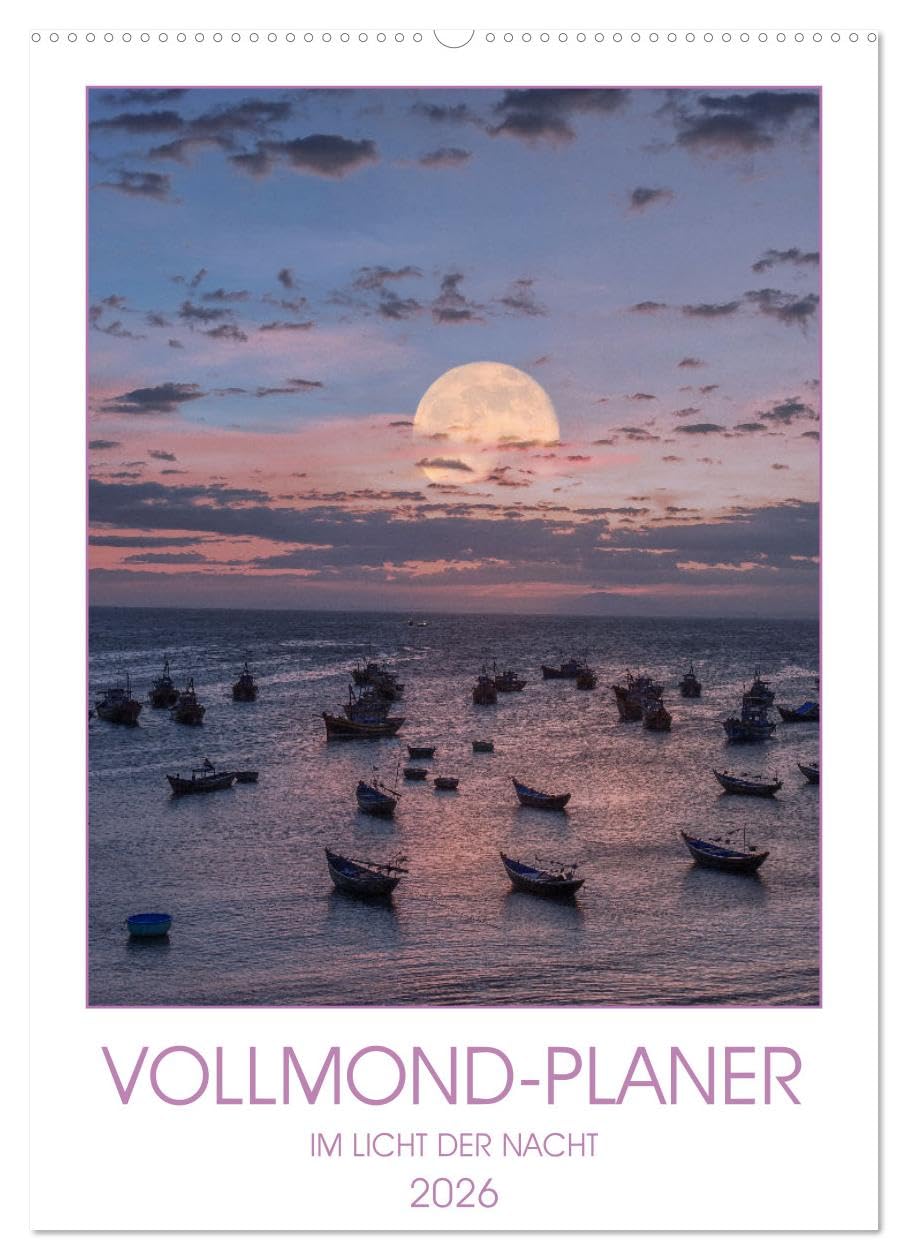 VOLLMOND-Planer - Im Licht der Nacht (Wandkalender 2026 DIN A2 hoch), CALVENDO Monatskalender Leisure, Home & Garden