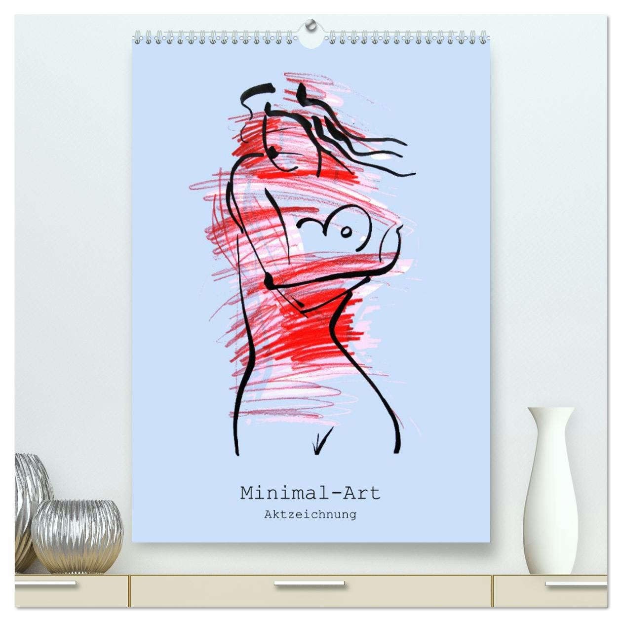 Minimal-Art, Aktzeichnung (hochwertiger Premium Wandkalender 2026 DIN A2 hoch), Kunstdruck in Hochglanz Calendars