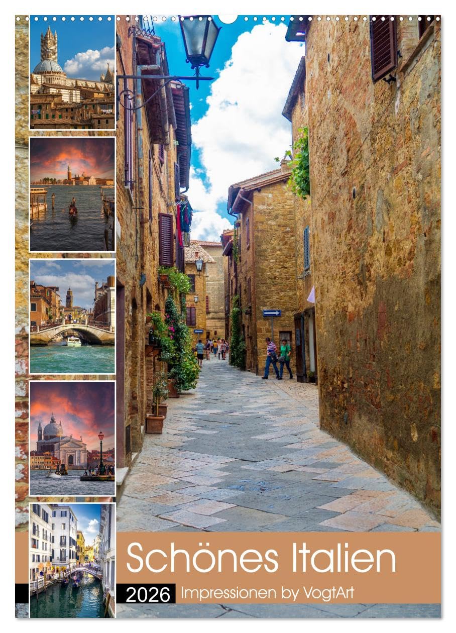 Schönes Italien. Impressionen by VogtArt (Wandkalender 2026 DIN A2 hoch), CALVENDO Monatskalender Social Sciences