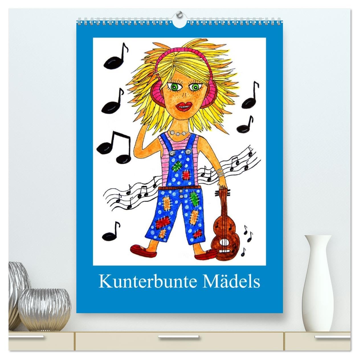 Kunterbunte Mädels (hochwertiger Premium Wandkalender 2026 DIN A2 hoch), Kunstdruck in Hochglanz Leisure, Home & Garden