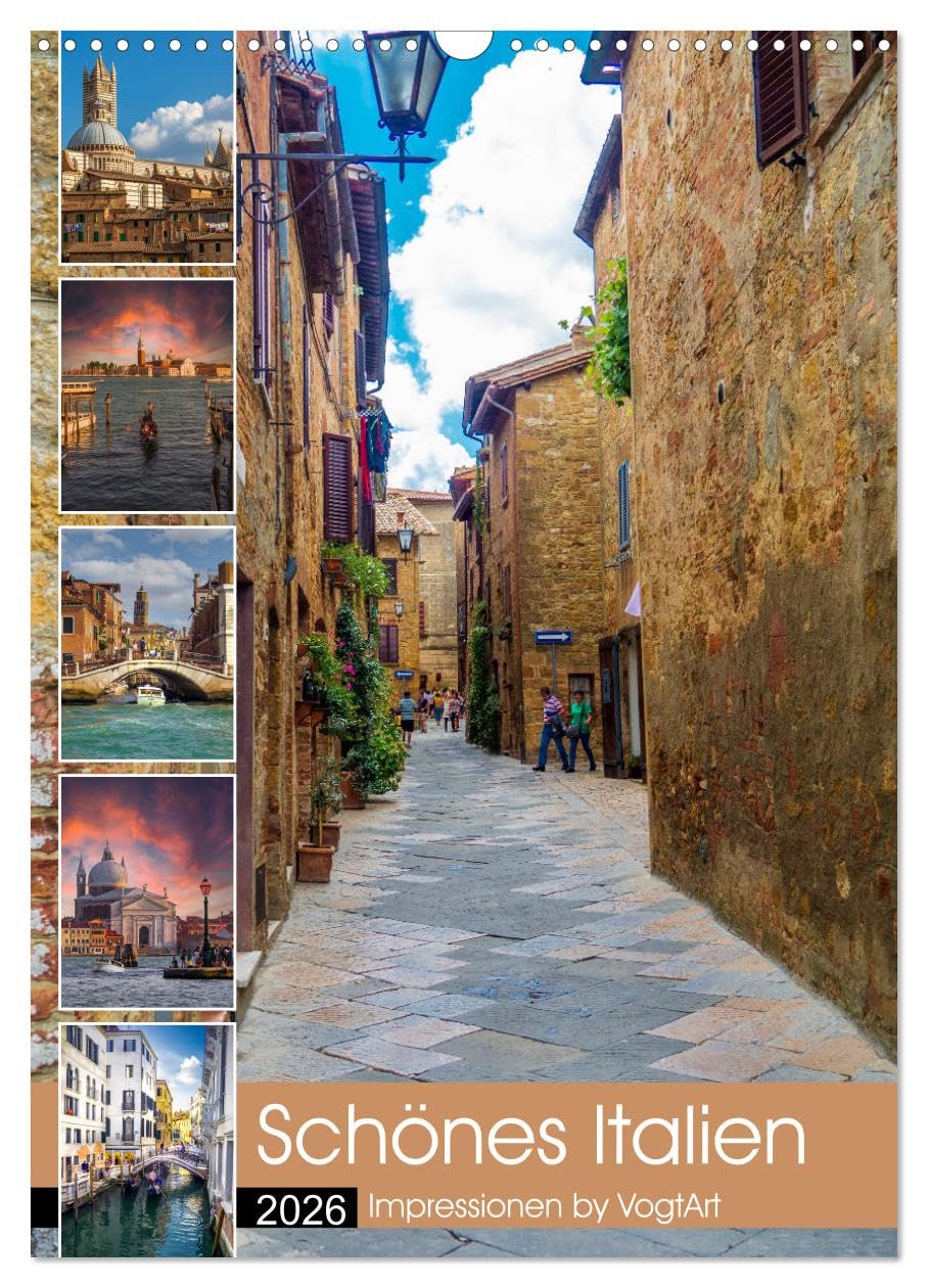 Schönes Italien. Impressionen by VogtArt (Wandkalender 2026 DIN A3 hoch), CALVENDO Monatskalender Social Sciences