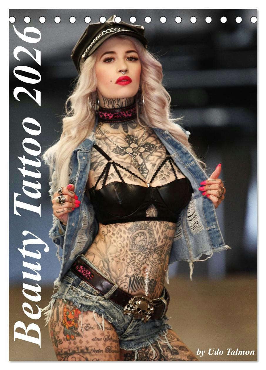 Beauty Tattoo 2026 (Tischkalender 2026 DIN A5 hoch), CALVENDO Monatskalender Calendars