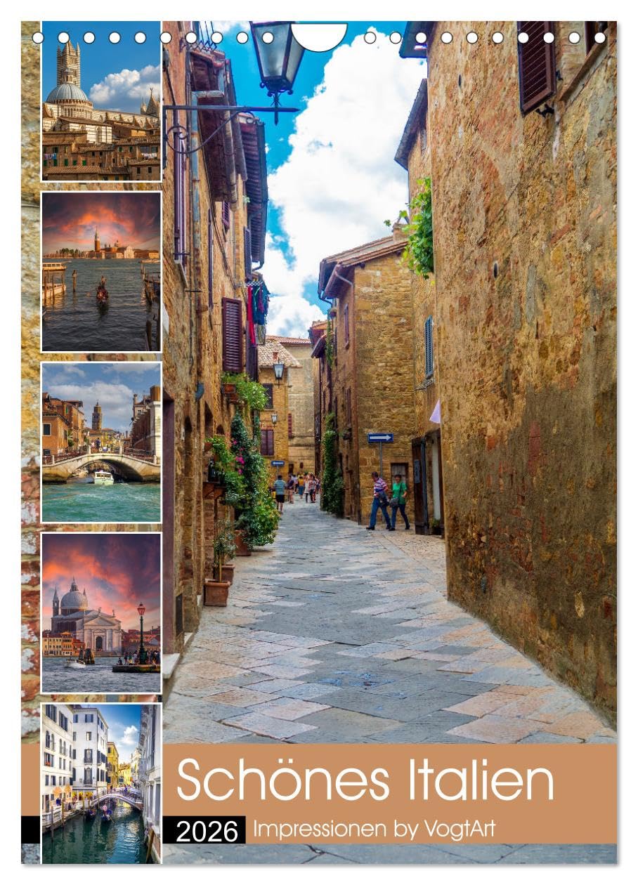 Schönes Italien. Impressionen by VogtArt (Wandkalender 2026 DIN A4 hoch), CALVENDO Monatskalender Social Sciences
