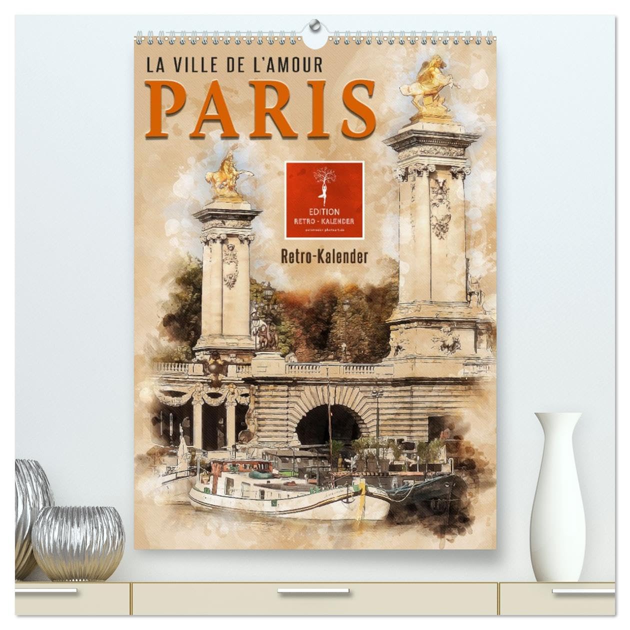 Paris - la Ville de l'amour (hochwertiger Premium Wandkalender 2026 DIN A2 hoch), Kunstdruck in Hochglanz Living & Furnishing