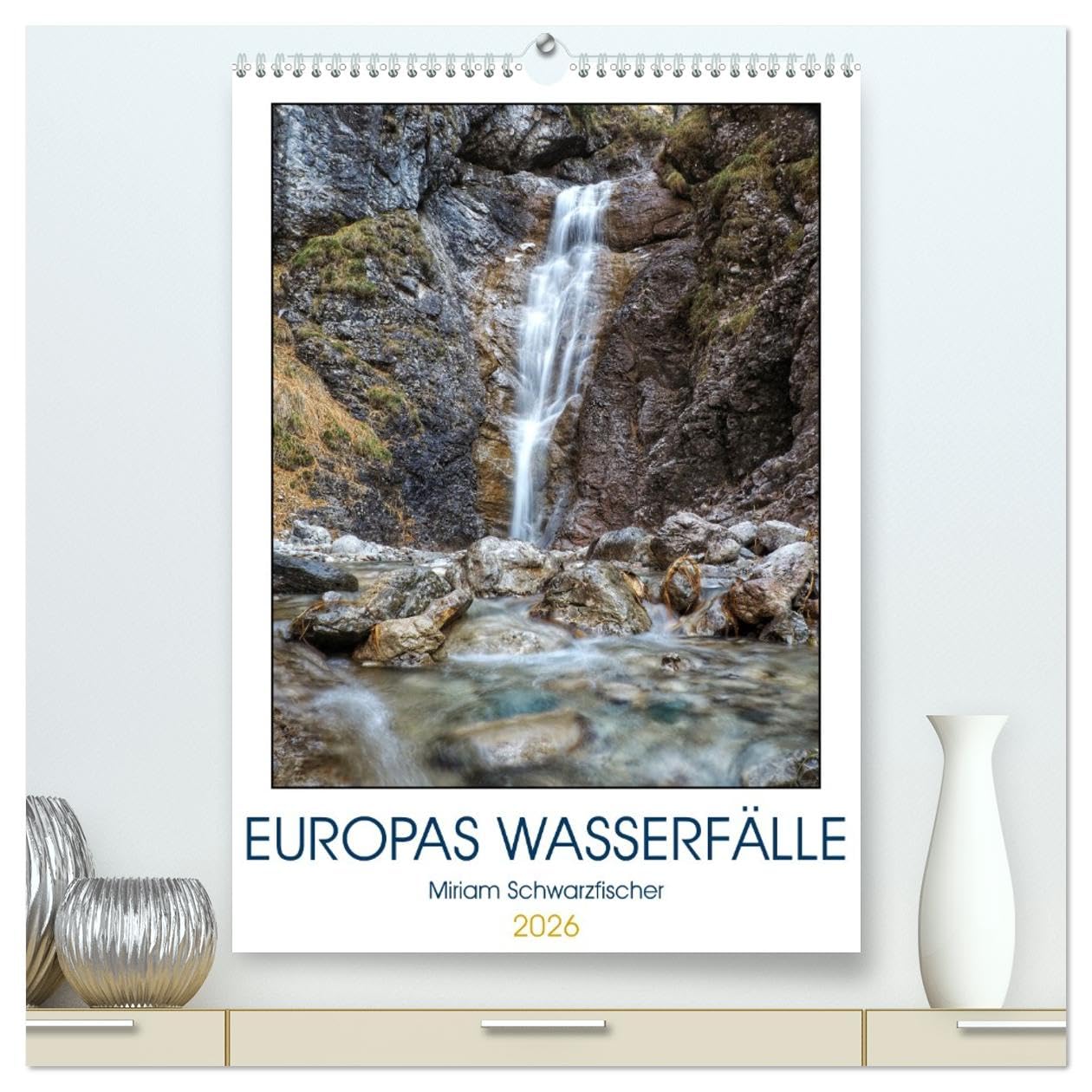 Europas Wasserfälle (hochwertiger Premium Wandkalender 2026 DIN A2 hoch), Kunstdruck in Hochglanz Leisure, Home & Garden