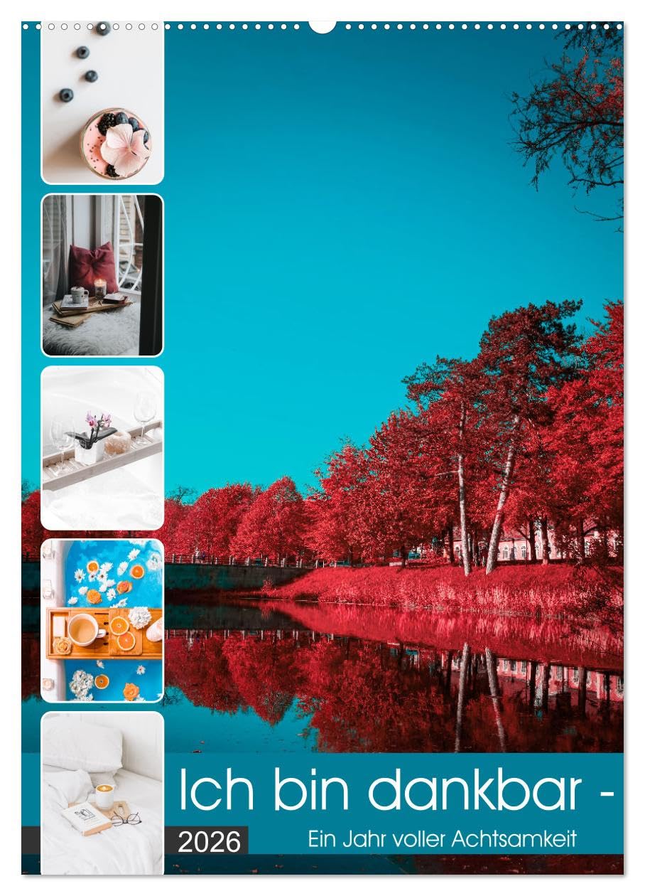 Ich bin dankbar - ein Jahr voller Achtsamkeit (Wandkalender 2026 DIN A2 hoch), CALVENDO Monatskalender Health, Nutrition & Fitness