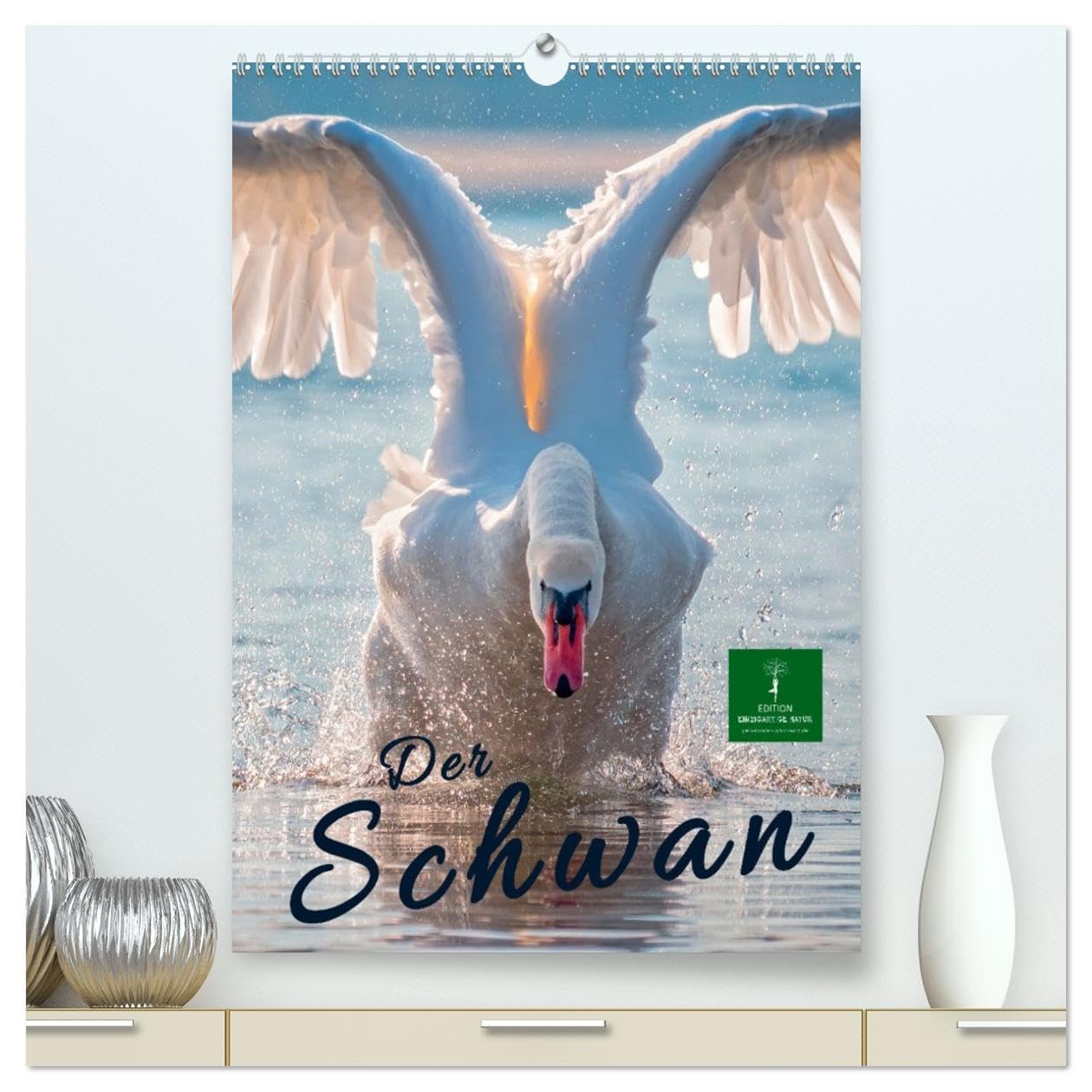 Der Schwan (hochwertiger Premium Wandkalender 2026 DIN A2 hoch), Kunstdruck in Hochglanz Living & Furnishing