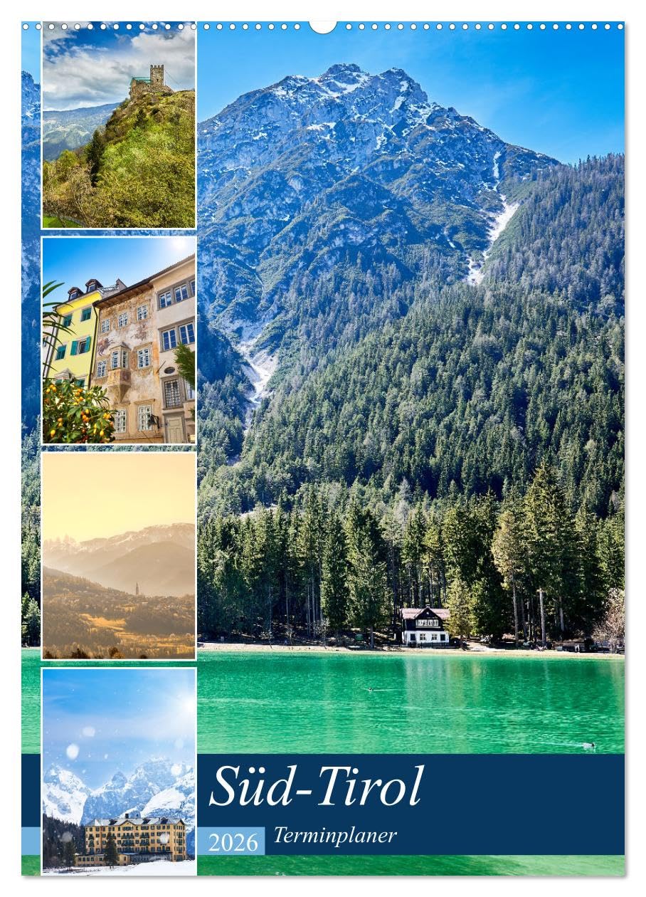 Süd-Tirol Terminplaner (Wandkalender 2026 DIN A2 hoch), CALVENDO Monatskalender Arts & Music