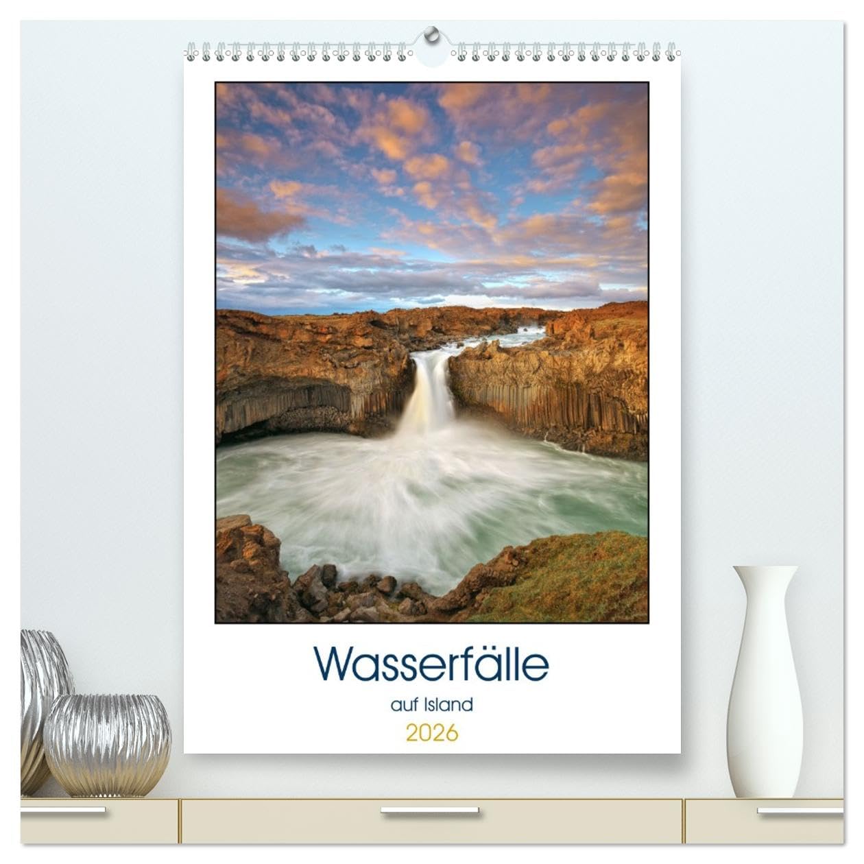 Wasserfälle auf Island (hochwertiger Premium Wandkalender 2026 DIN A2 hoch), Kunstdruck in Hochglanz Leisure, Home & Garden