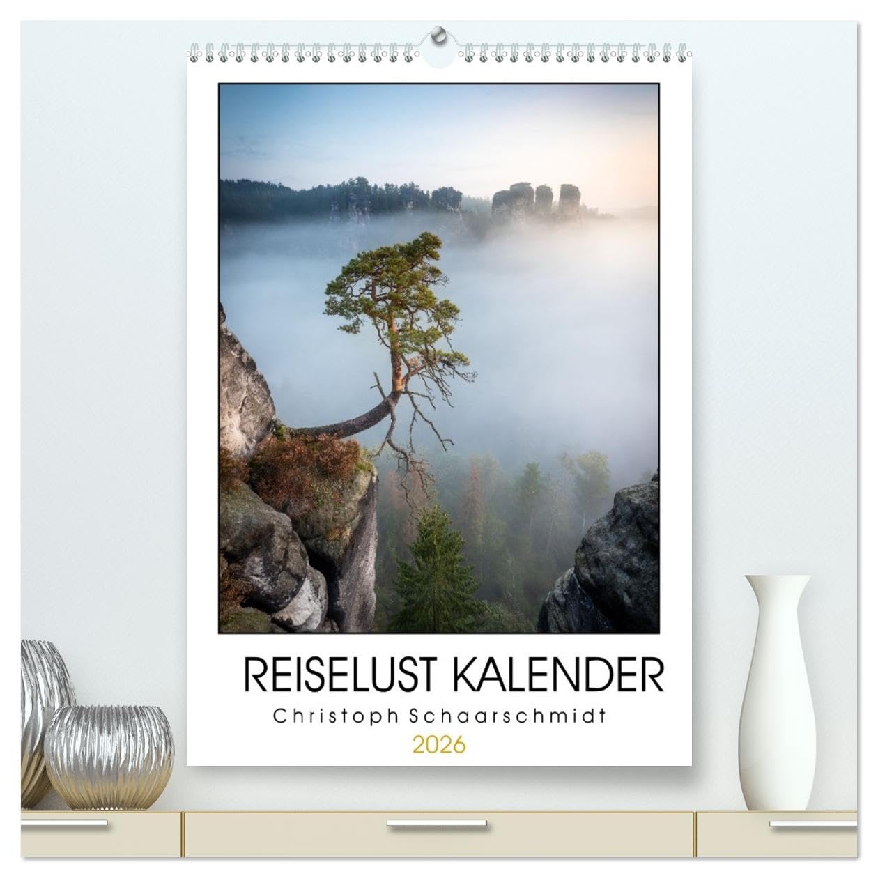 Reiselust Kalender (hochwertiger Premium Wandkalender 2026 DIN A2 hoch), Kunstdruck in Hochglanz Film, Art & Culture