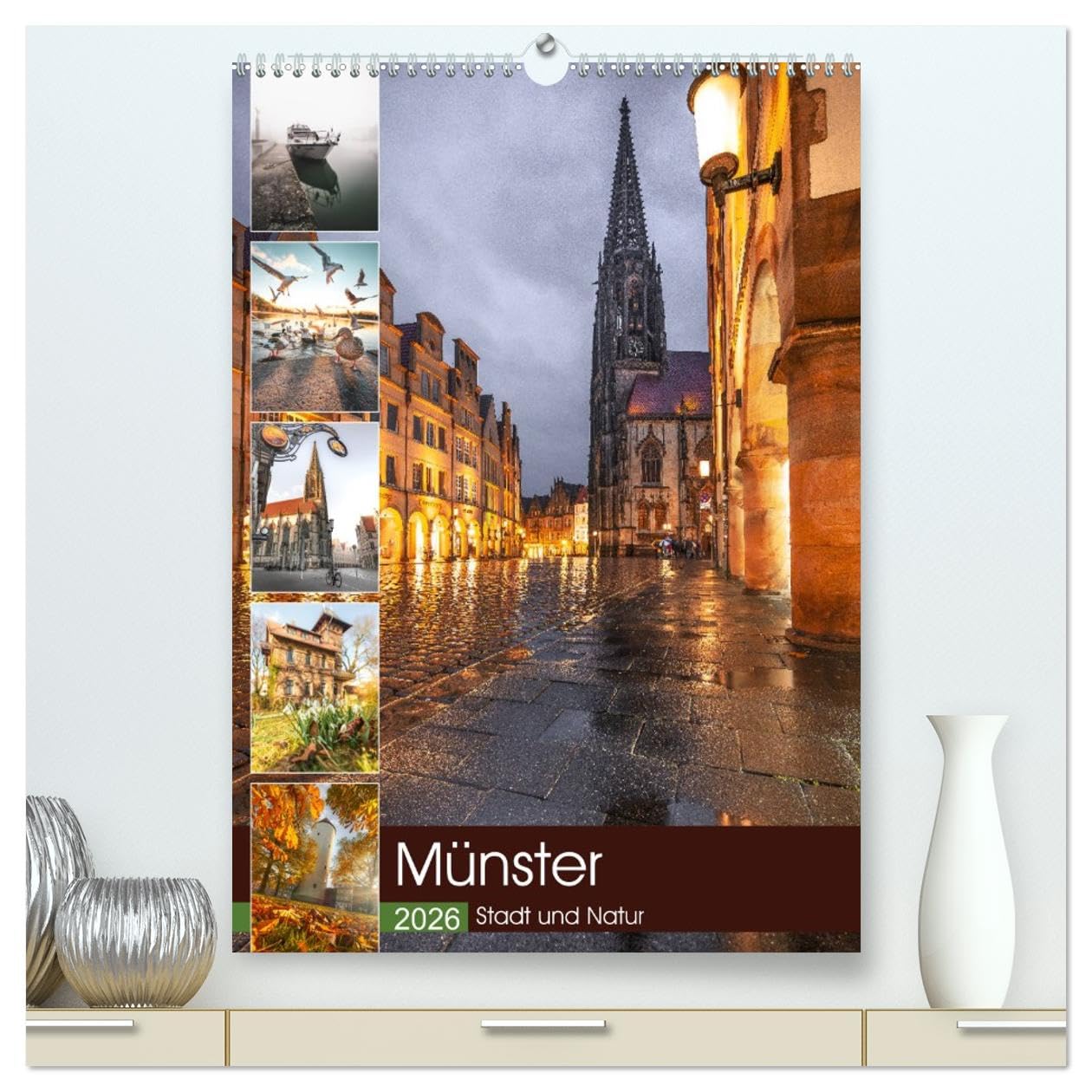 Münster - Stadt und Natur (hochwertiger Premium Wandkalender 2026 DIN A2 hoch), Kunstdruck in Hochglanz Leisure, Home & Garden