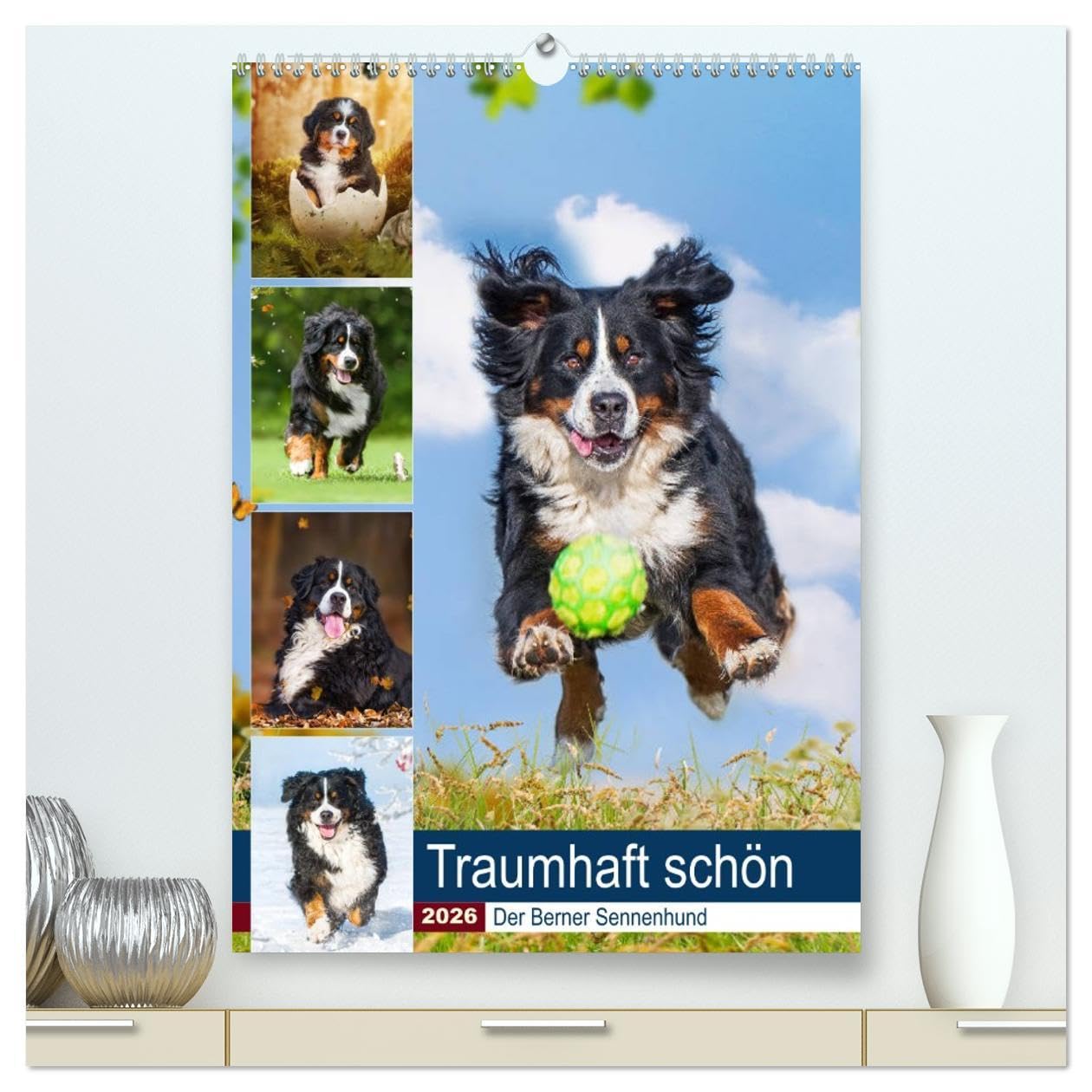 Traumhaft schön - Der Berner Sennenhund (hochwertiger Premium Wandkalender 2026 DIN A2 hoch), Kunstdruck in Hochglanz Natural Sciences