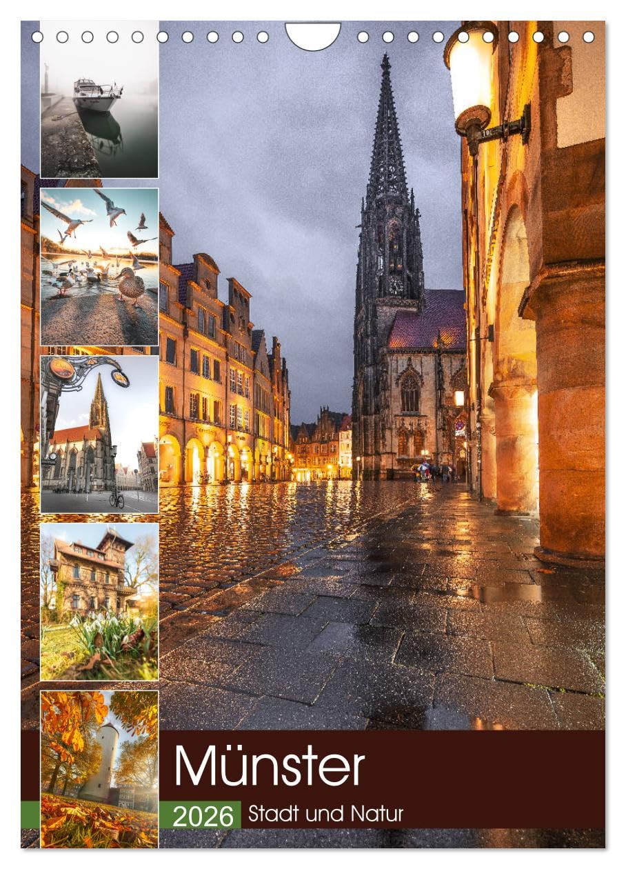 Münster - Stadt und Natur (Wandkalender 2026 DIN A4 hoch), CALVENDO Monatskalender Leisure, Home & Garden