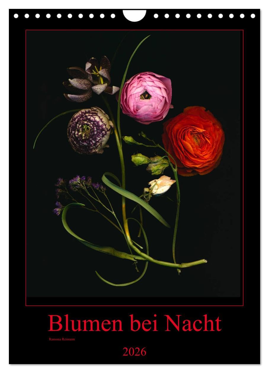 Blumen bei Nacht (Wandkalender 2026 DIN A4 hoch), CALVENDO Monatskalender Leisure, Home & Garden
