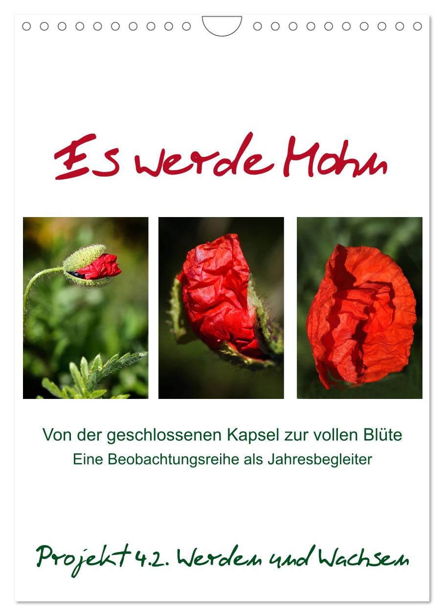 Es werde Mohn (Wandkalender 2026 DIN A4 hoch), CALVENDO Monatskalender Leisure, Home & Garden