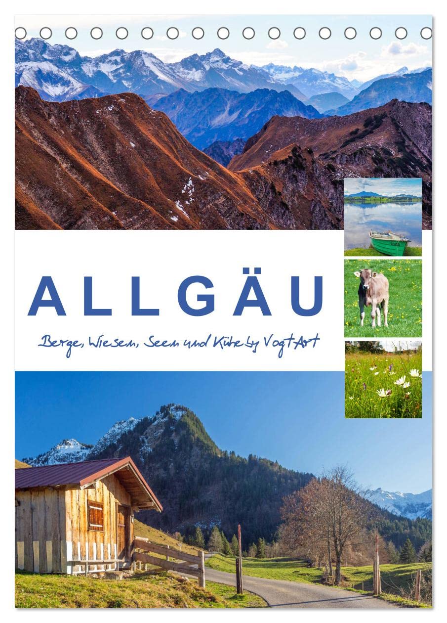 Allgäu, Berge, Wiesen, Seen und Kühe. (Tischkalender 2026 DIN A5 hoch), CALVENDO Monatskalender Social Sciences