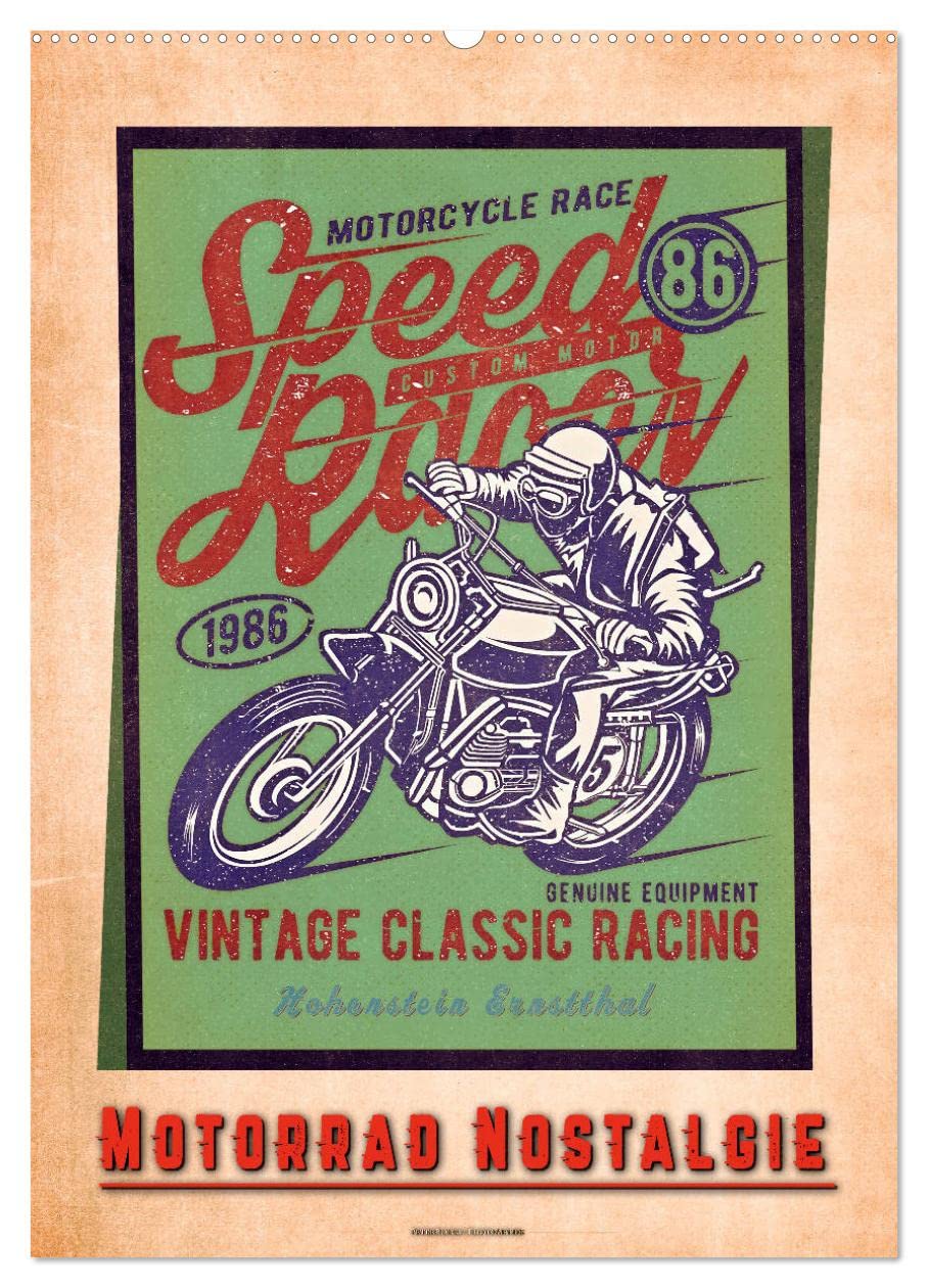 Motorrad Nostalgie (Wandkalender 2026 DIN A2 hoch), CALVENDO Monatskalender Photography