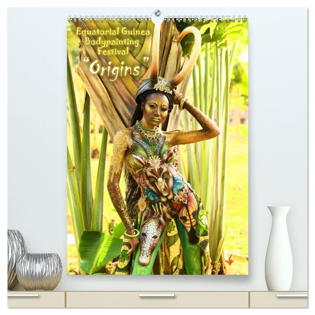 Equatorial Guinea Bodypainting Festival "Origins" (hochwertiger Premium Wandkalender 2026 DIN A2 hoch), Kunstdruck in Hochglanz Photography