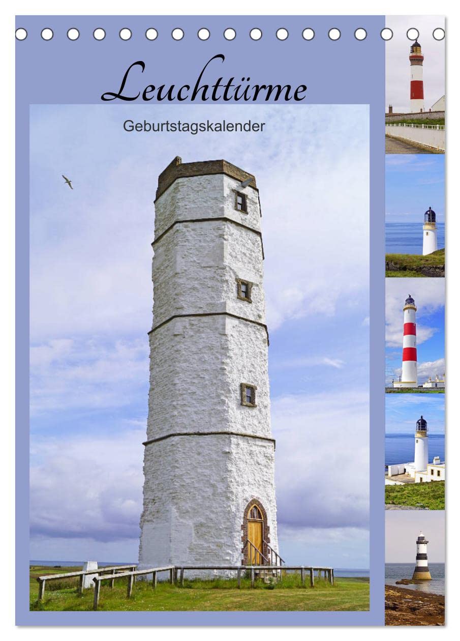 Leuchttürme - Geburtstagskalender (Tischkalender 2026 DIN A5 hoch), CALVENDO Monatskalender Leisure, Home & Garden
