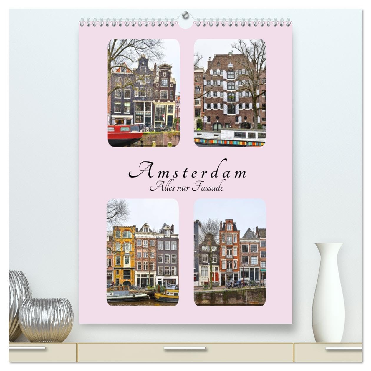 Amsterdam - Alles nur Fassade (hochwertiger Premium Wandkalender 2026 DIN A2 hoch), Kunstdruck in Hochglanz Leisure, Home & Garden