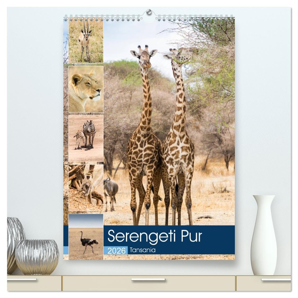 Serengeti Pur - Tansania (hochwertiger Premium Wandkalender 2026 DIN A2 hoch), Kunstdruck in Hochglanz Leisure, Home & Garden